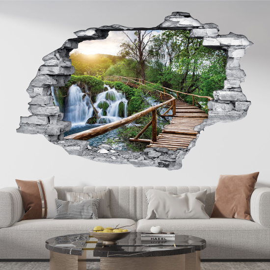 Vinilo Adhesivo trampantojo 3D - Camino Cascada