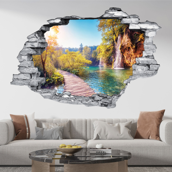 Vinilo Adhesivo trampantojo 3D - Camino Cascada
