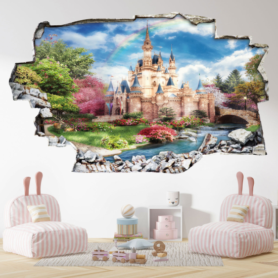 Vinilo Adhesivo trampantojo 3D - Castillo