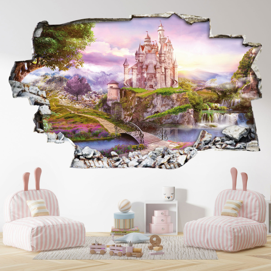 Vinilo Adhesivo trampantojo 3D - Castillo