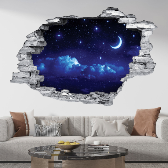 Vinilo Adhesivo trampantojo 3D - Cielo Noche