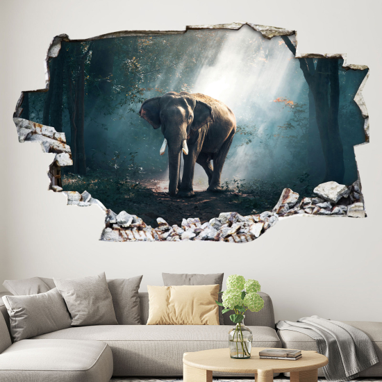 Vinilo Adhesivo trampantojo 3D - Elefante