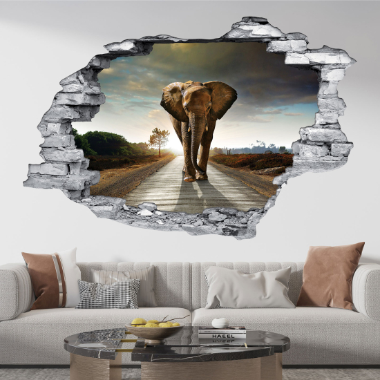Vinilo Adhesivo trampantojo 3D - Elefante