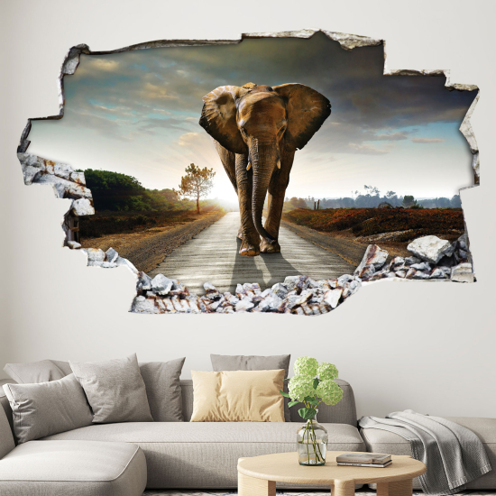Vinilo Adhesivo trampantojo 3D - Elefante