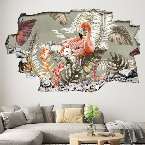 Vinilo Adhesivo trampantojo 3D - Flamenco Rosa