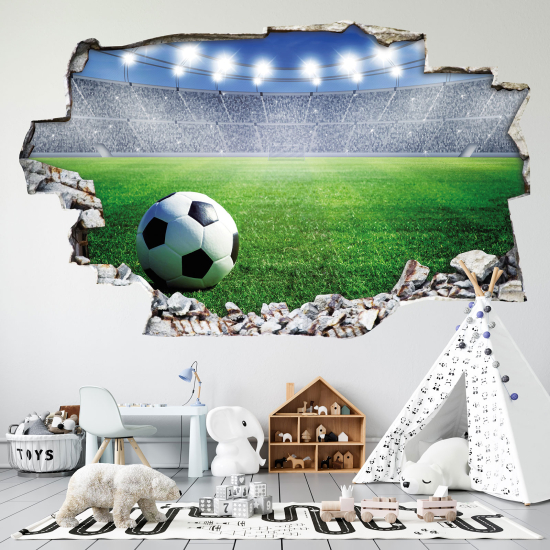 Vinilo Adhesivo trampantojo 3D - Fútbol