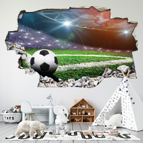Vinilo Adhesivo trampantojo 3D - Fútbol