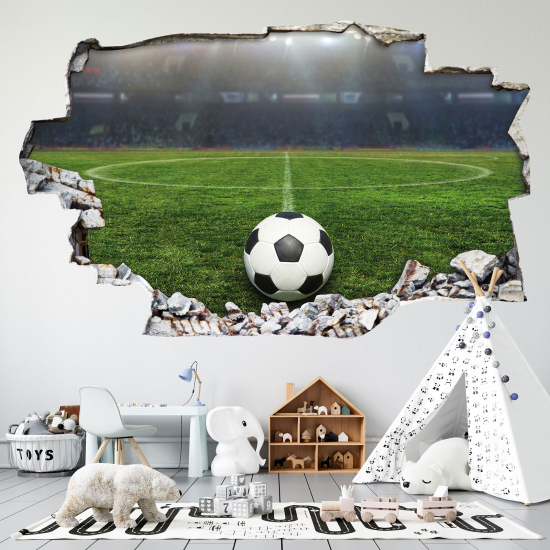 Vinilo Adhesivo trampantojo 3D - Fútbol