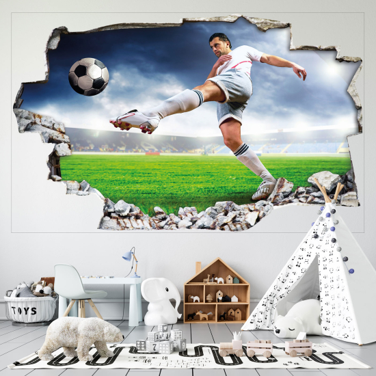 Vinilo Adhesivo trampantojo 3D - Futbolista