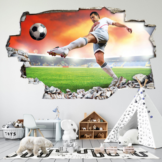 Vinilo Adhesivo trampantojo 3D - Futbolista