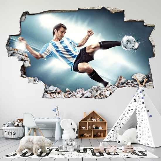 Vinilo Adhesivo trampantojo 3D - Futbolista