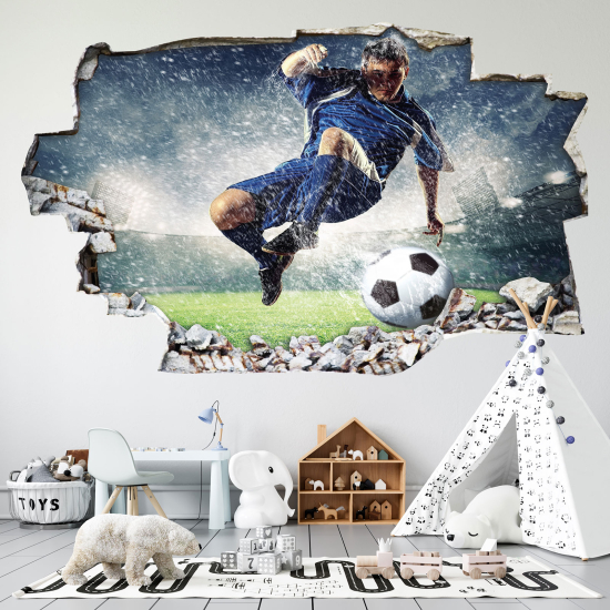 Vinilo Adhesivo trampantojo 3D - Futbolista