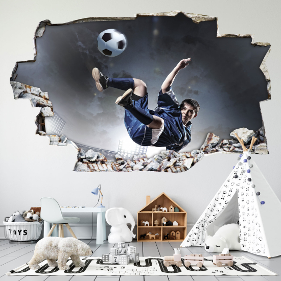 Vinilo Adhesivo trampantojo 3D - Futbolista