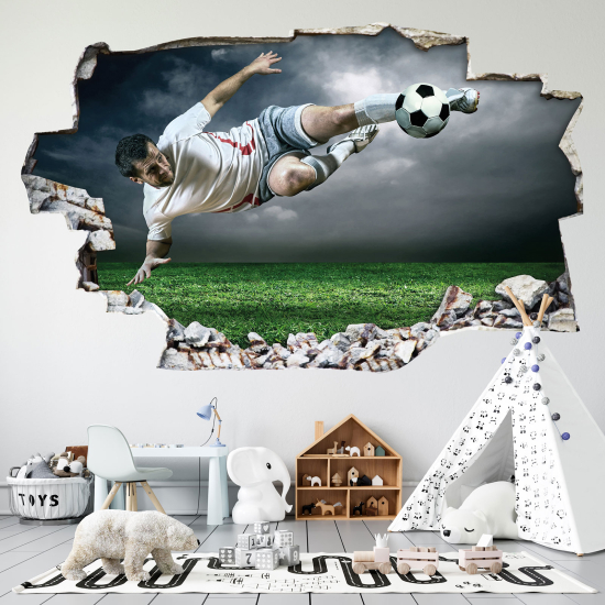 Vinilo Adhesivo trampantojo 3D - Futbolista