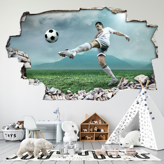 Vinilo Adhesivo trampantojo 3D - Futbolista
