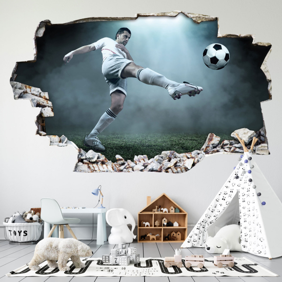 Vinilo Adhesivo trampantojo 3D - Futbolista