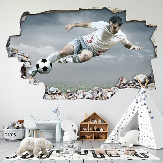 Vinilo Adhesivo trampantojo 3D - Futbolista