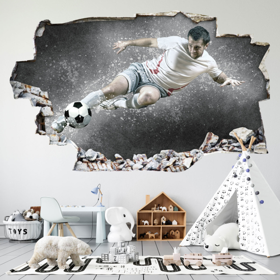 Vinilo Adhesivo trampantojo 3D - Futbolista