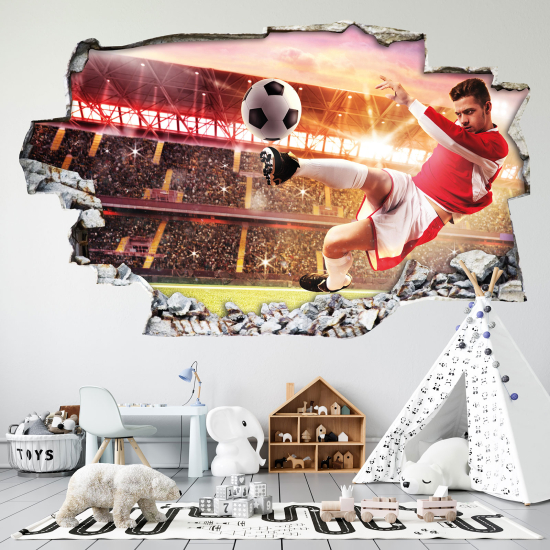 Vinilo Adhesivo trampantojo 3D - Futbolista