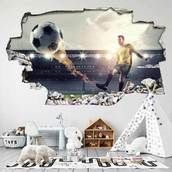 Vinilo Adhesivo trampantojo 3D - Futbolista