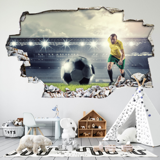 Vinilo Adhesivo trampantojo 3D - Futbolista
