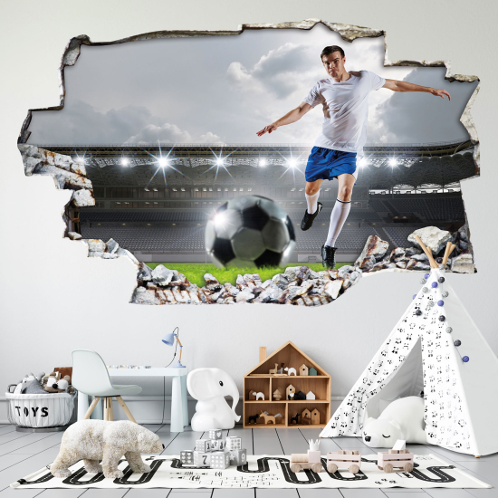 Vinilo Adhesivo trampantojo 3D - Futbolista