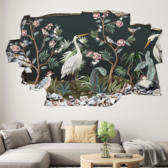 Vinilo Adhesivo trampantojo 3D - Grúas Elegantes