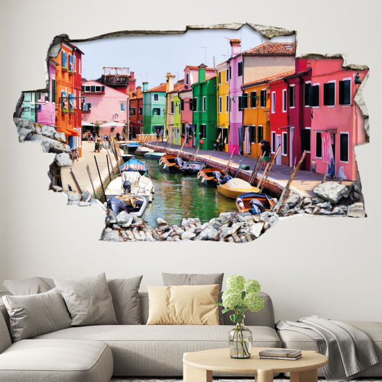 Vinilo Adhesivo trampantojo 3D - Isla de Burano