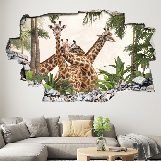 Vinilo Adhesivo trampantojo 3D - Jirafa