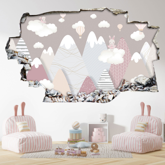 Vinilo Adhesivo trampantojo 3D - Montañas