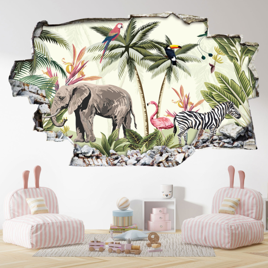 Vinilo Adhesivo trampantojo 3D - Motivo Tropical