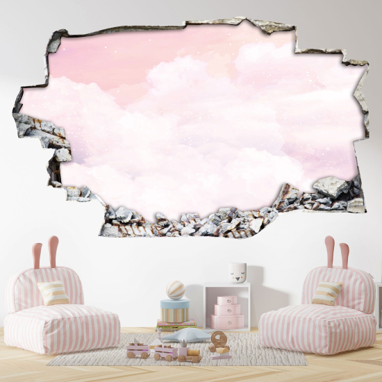 Vinilo Adhesivo trampantojo 3D - Nube