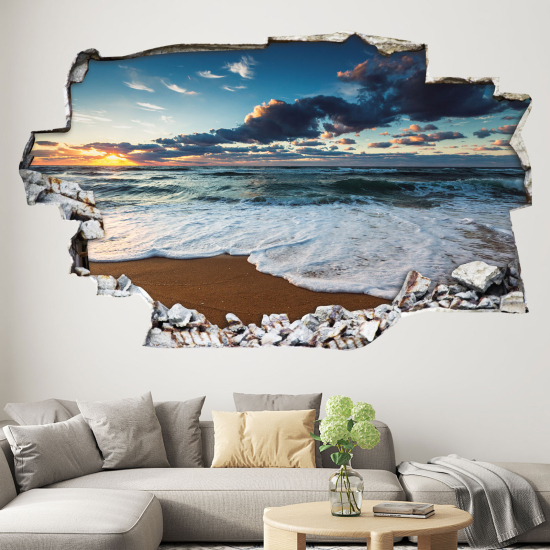 Vinilo Adhesivo trampantojo 3D - Playa