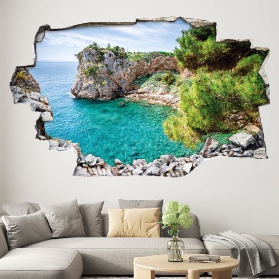 Vinilo Adhesivo trampantojo 3D - Playa Salvaje