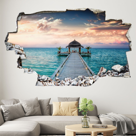 Vinilo Adhesivo trampantojo 3D - Pontón Mar