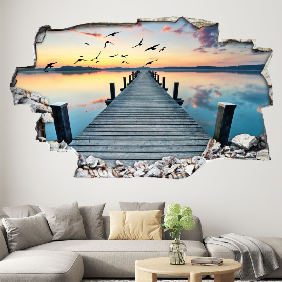 Vinilo Adhesivo trampantojo 3D - Pontón Mar