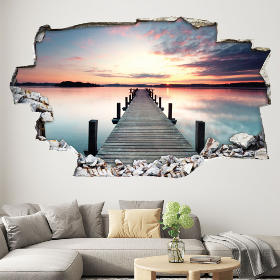 Vinilo Adhesivo trampantojo 3D - Pontón Mar