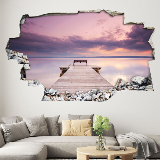 Vinilo Adhesivo trampantojo 3D - Pontón Mar