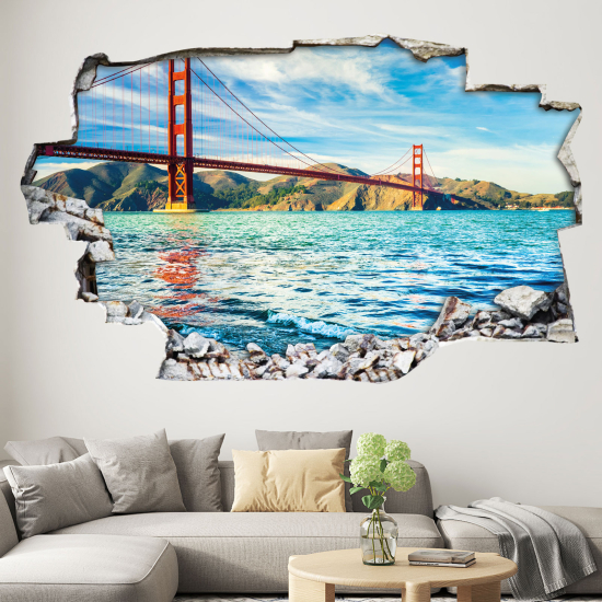 Vinilo Adhesivo trampantojo 3D - Puerta Dorada