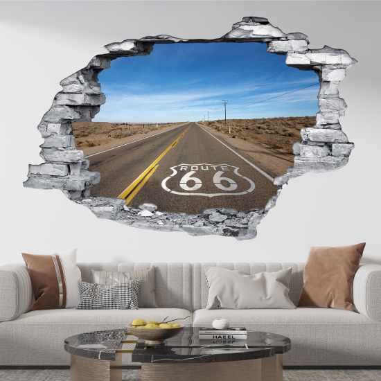 Vinilo Adhesivo trampantojo 3D - Ruta 66