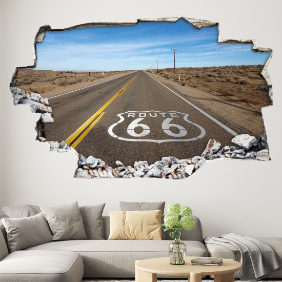 Vinilo Adhesivo trampantojo 3D - Ruta 66