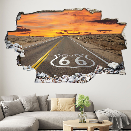 Vinilo Adhesivo trampantojo 3D - Ruta 66