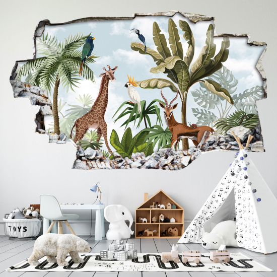 Vinilo Adhesivo trampantojo 3D - Selva Tropical