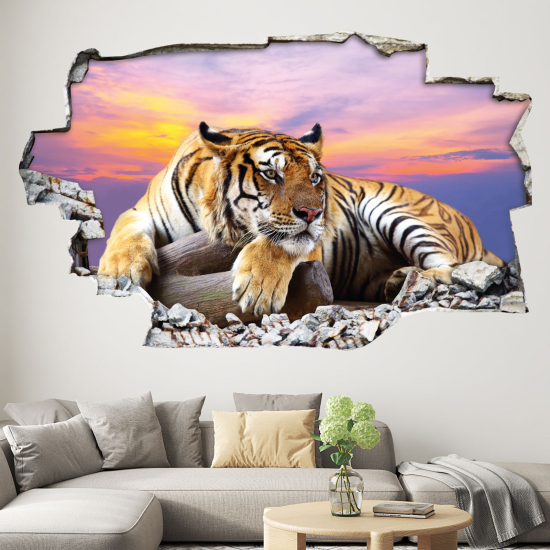 Vinilo Adhesivo trampantojo 3D - Tigre
