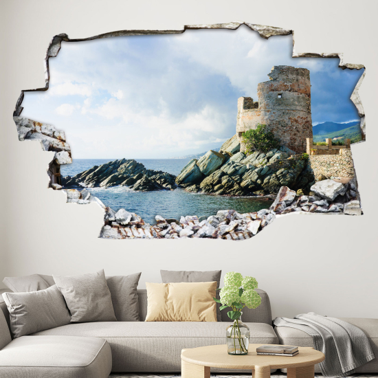 Vinilo Adhesivo trampantojo 3D - Torre genovesa
