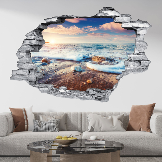 Vinilo Adhesivo trampantojo 3D - Vista al Mar