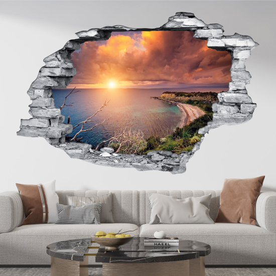 Vinilo Adhesivo trampantojo 3D - Vista al Mar