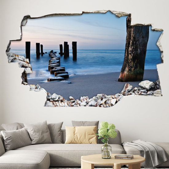 Vinilo Adhesivo trampantojo 3D - Vista al Mar