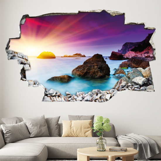 Vinilo Adhesivo trampantojo 3D - Vista al Mar