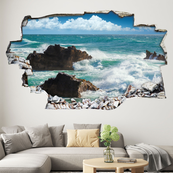 Vinilo Adhesivo trampantojo 3D - Vista al Mar